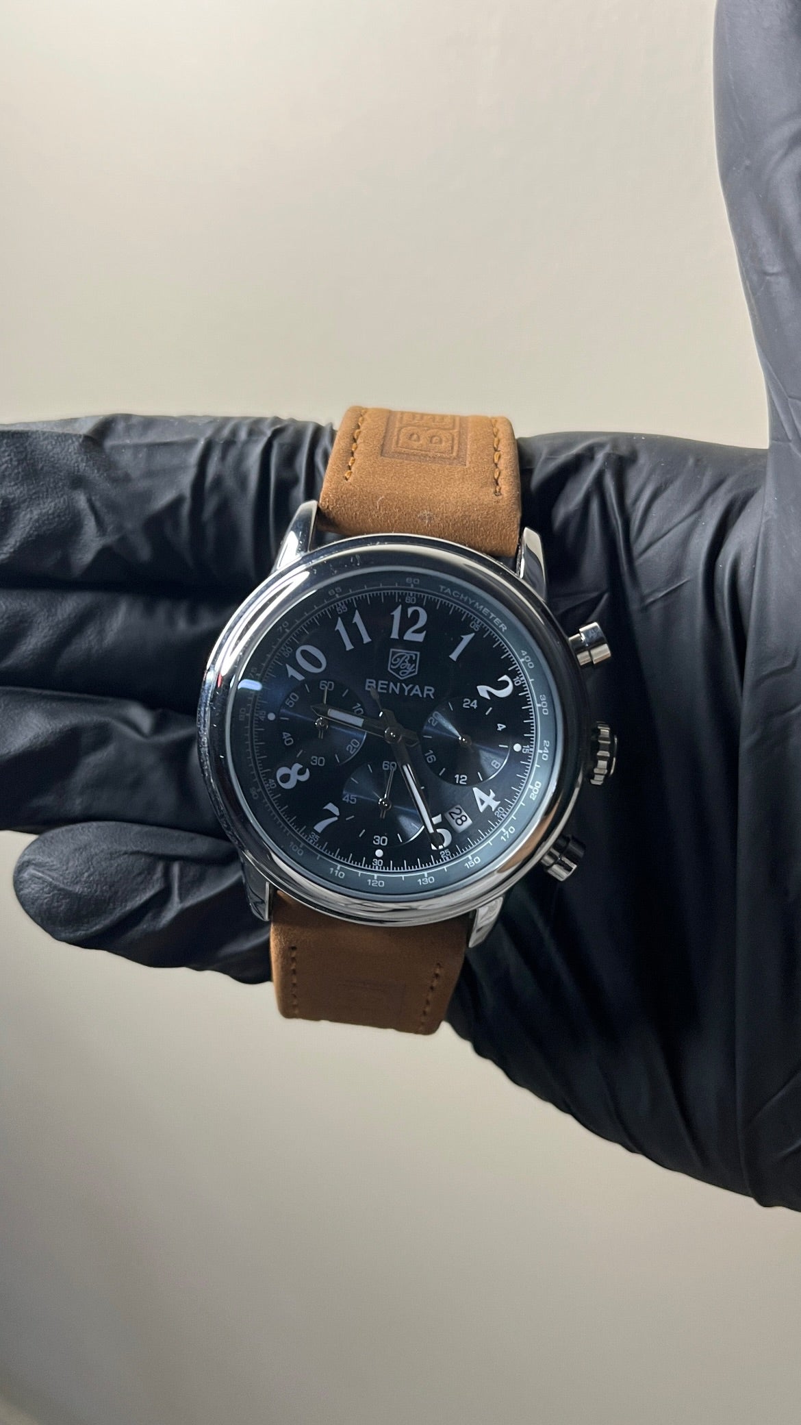 Benyar - Blue Dial & Brown Strap