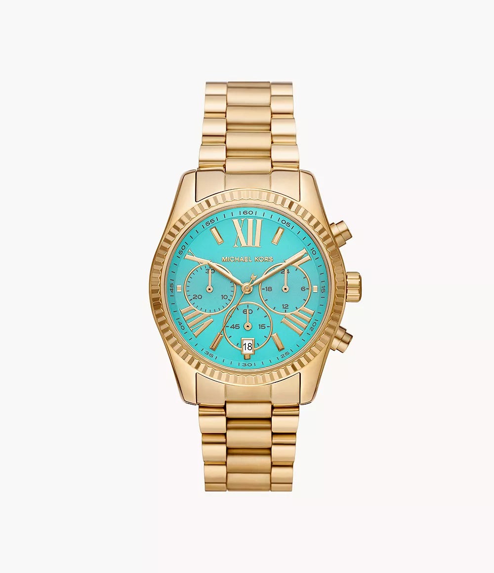 Michael Kors MK7216 Original Watches - Golden Chain Tiffany Dial