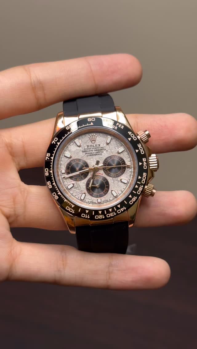 RLX Cosmograph Daytona Mastercopy – Black & Rose Chronograph