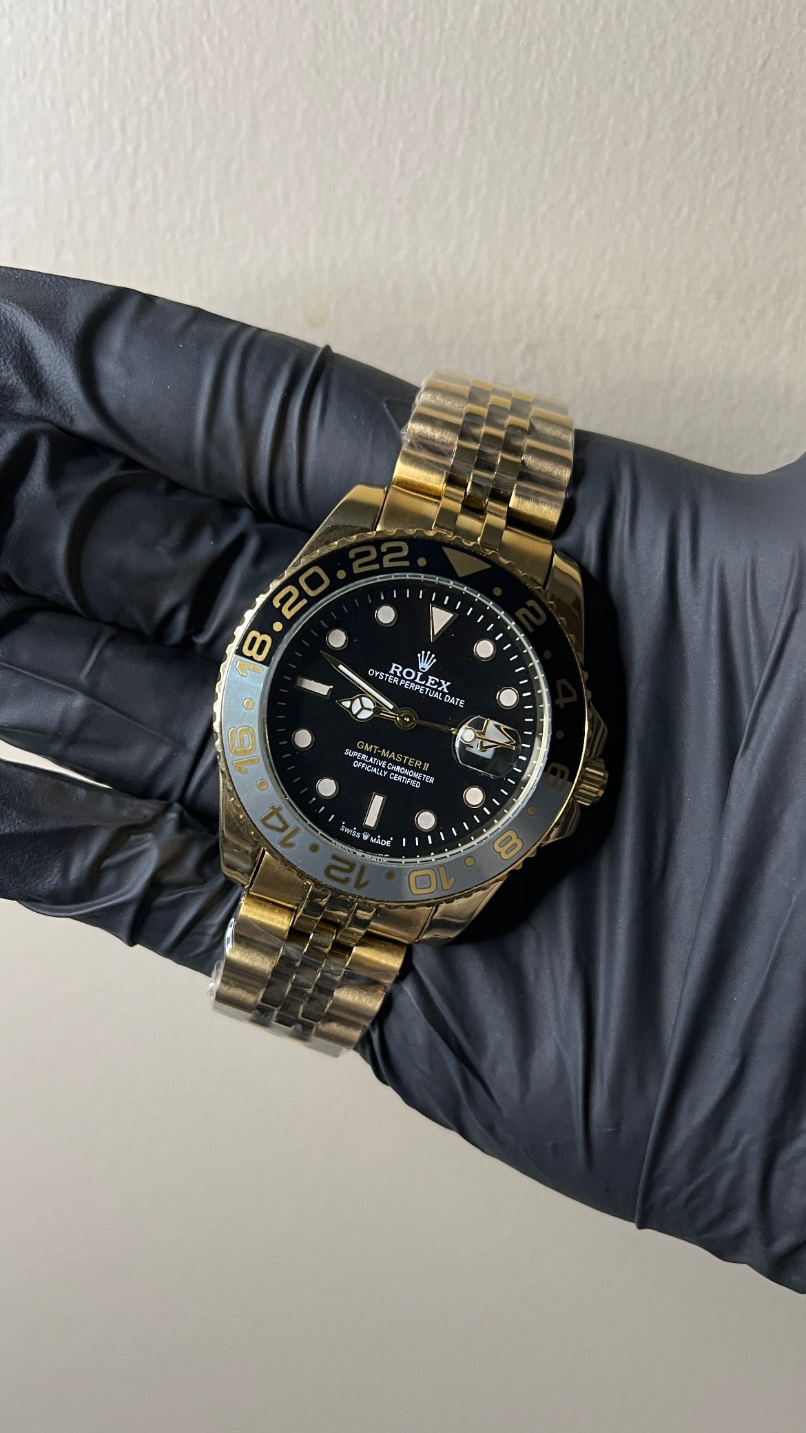 RLX GMT First Copy - Full Gold Bruce Wayne