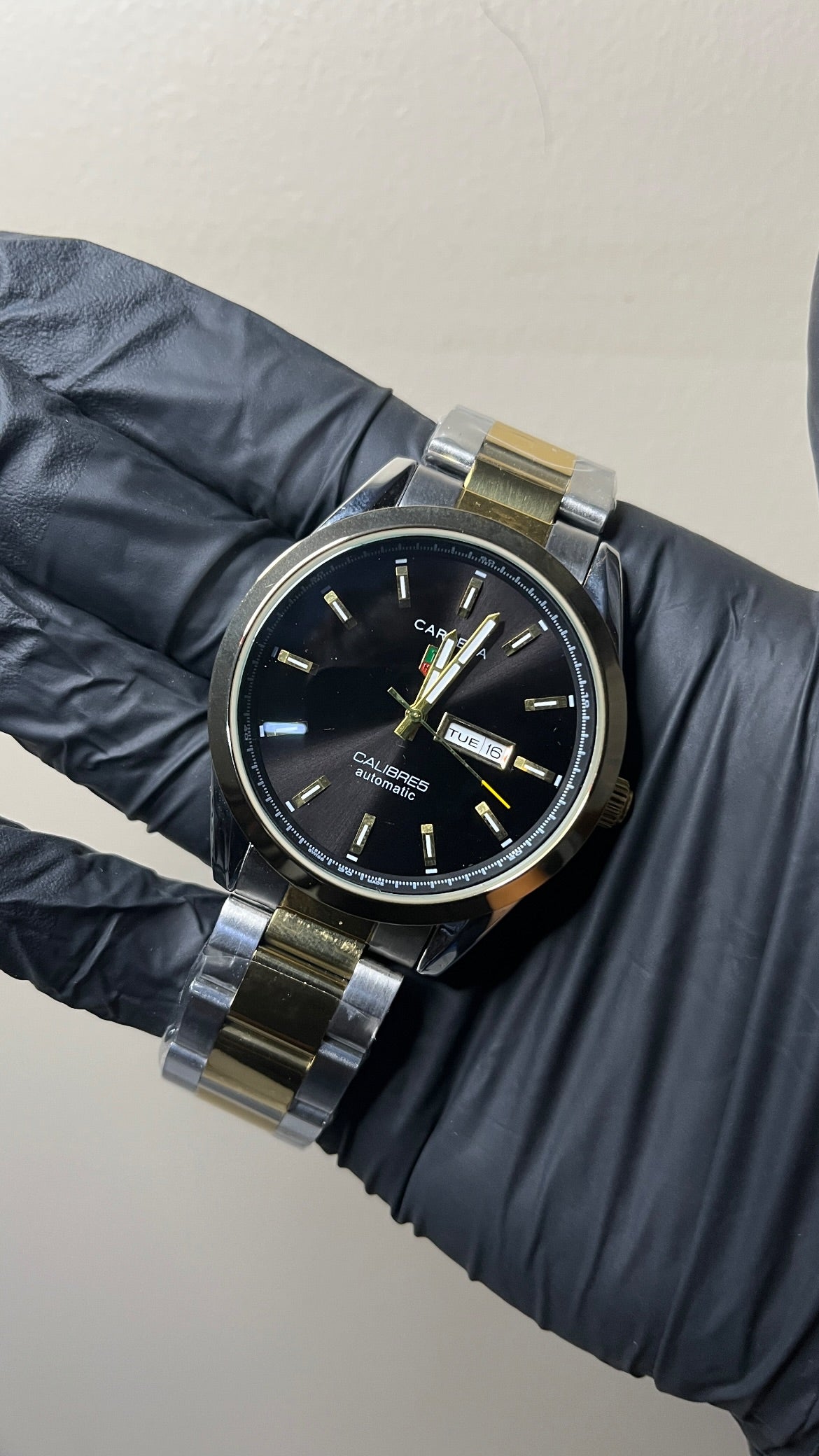 Tagheuer Carrera - Black Dial Two Tone