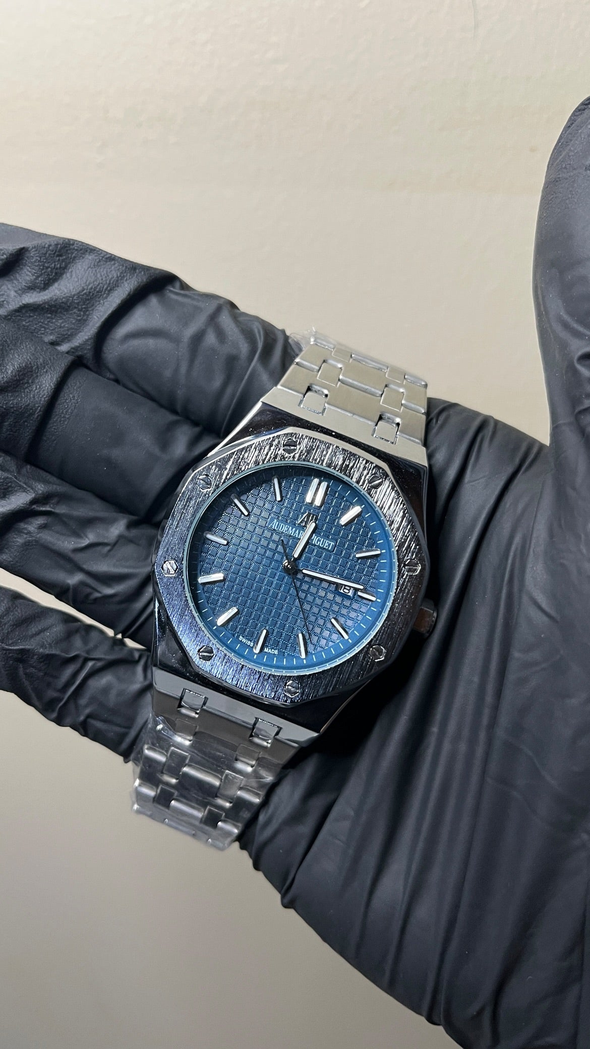 Audemars Piguet First Copy - Blue Waffle Dial