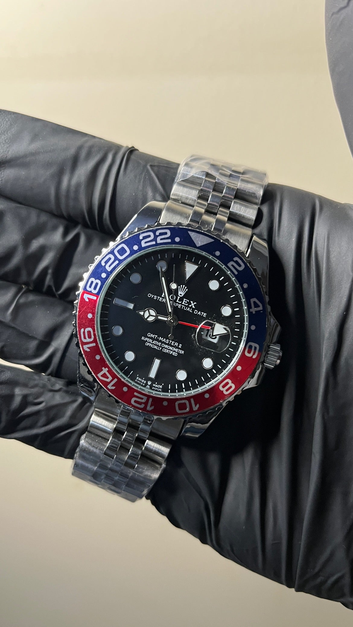 RLX GMT First Copy - Silver Pepsi Edition