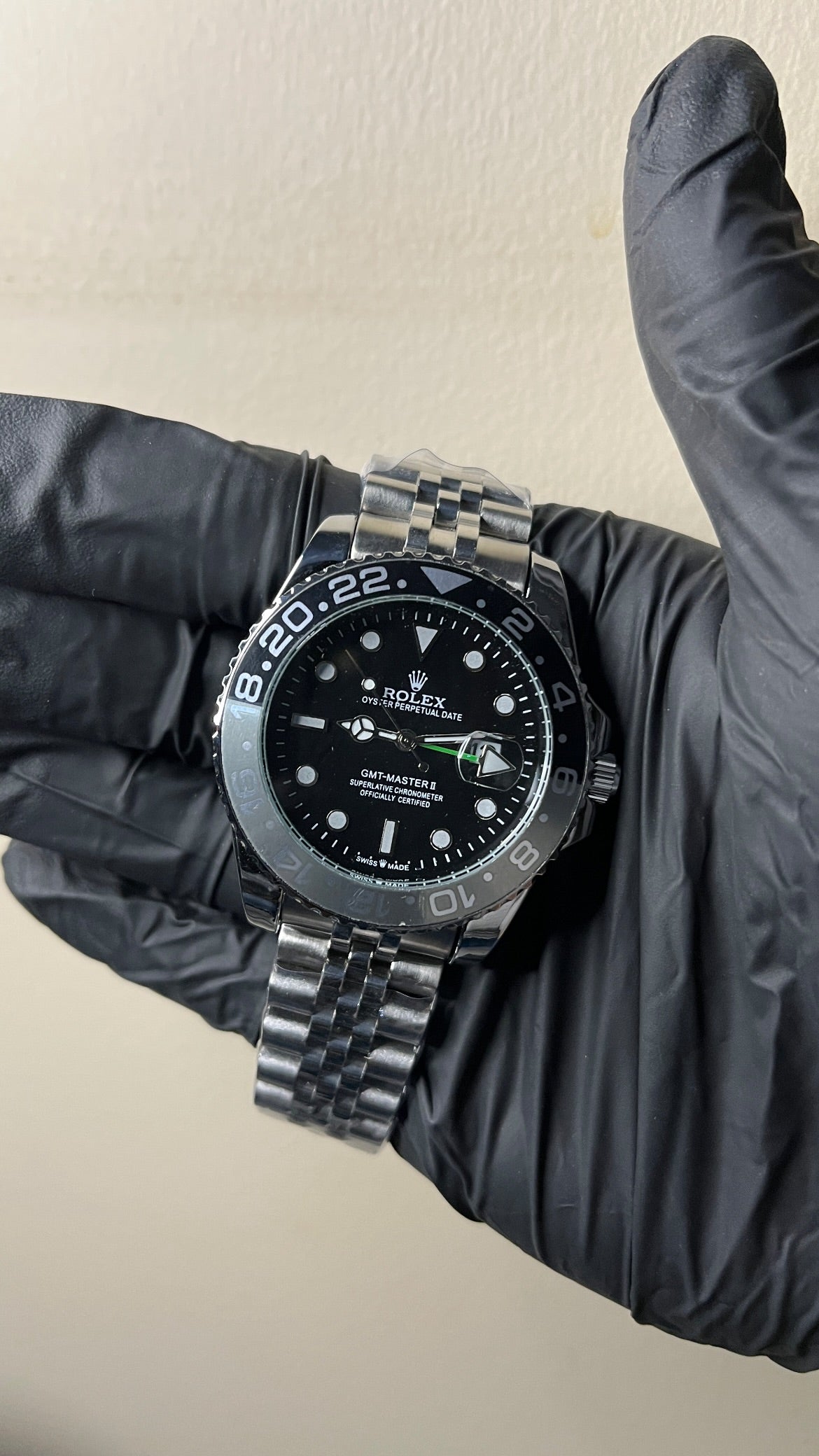 RLX GMT First Copy - Silver Bruce Wayne Edition