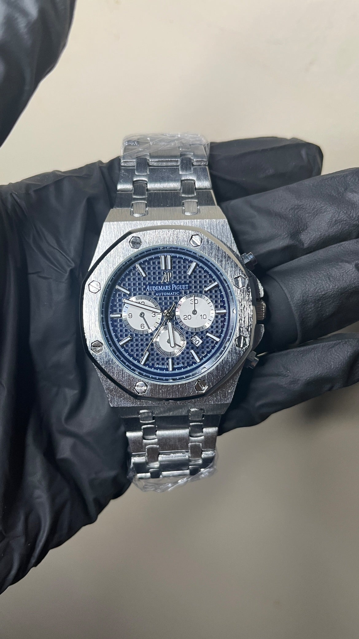 Audemars Piguet First Copy - Blue Waffle Dial ( Chronograph Style )