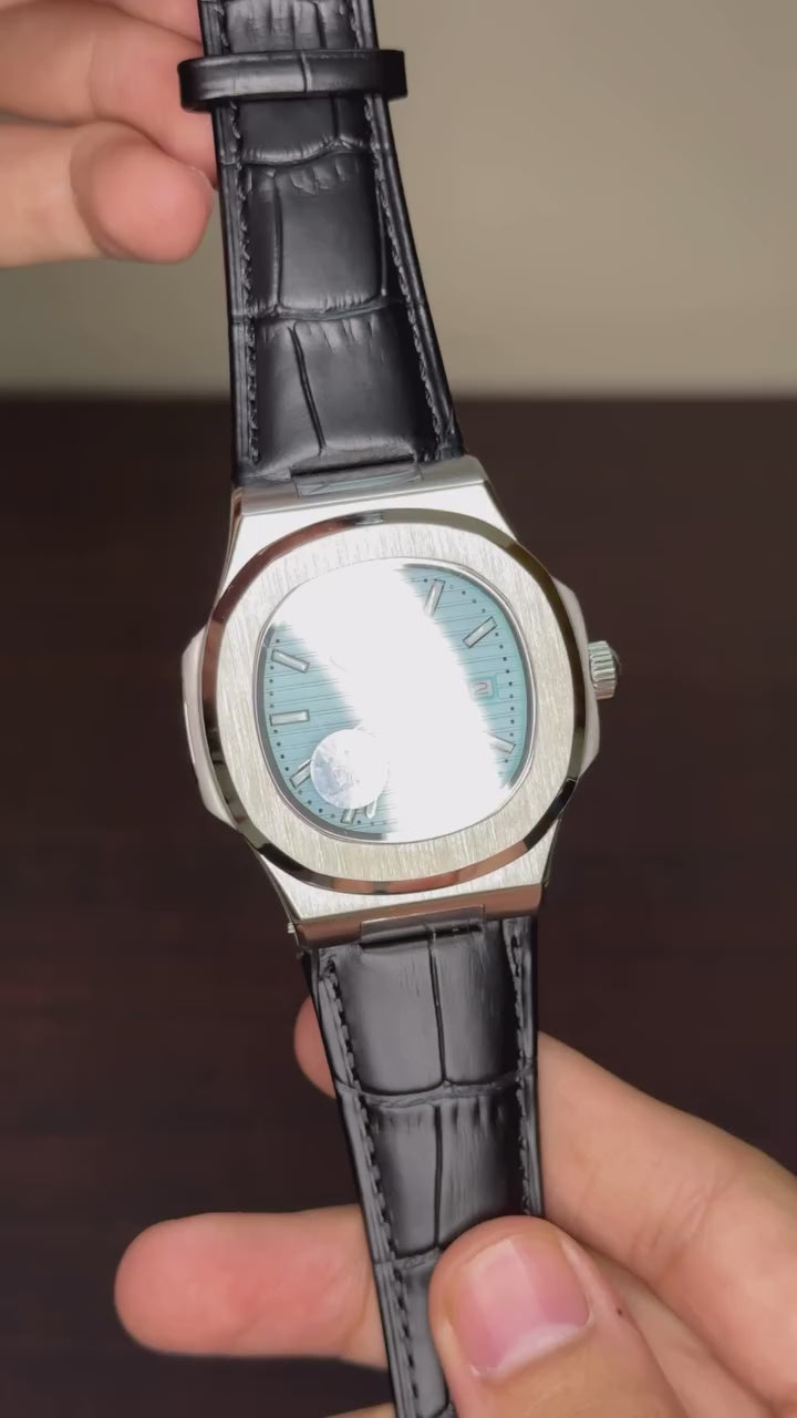 Patek Philippe Nautilus Mastercopy - Tiffany Dial With Silver Bezel