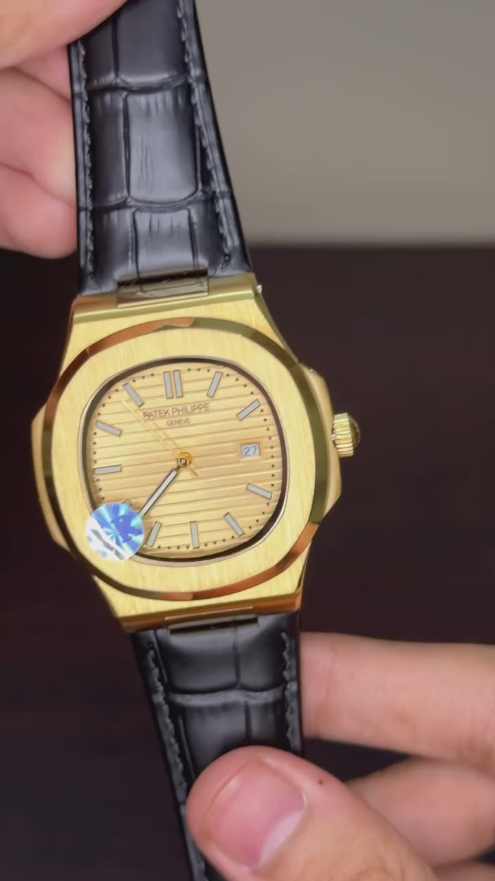 Patek Philippe Nautilus Mastercopy - Golden Dial With Gold Bezel