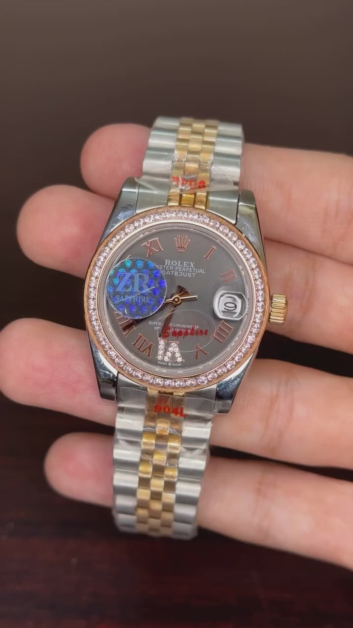 RLX Day-Just Mastercopy - Grey Dial With Two Tone Chain