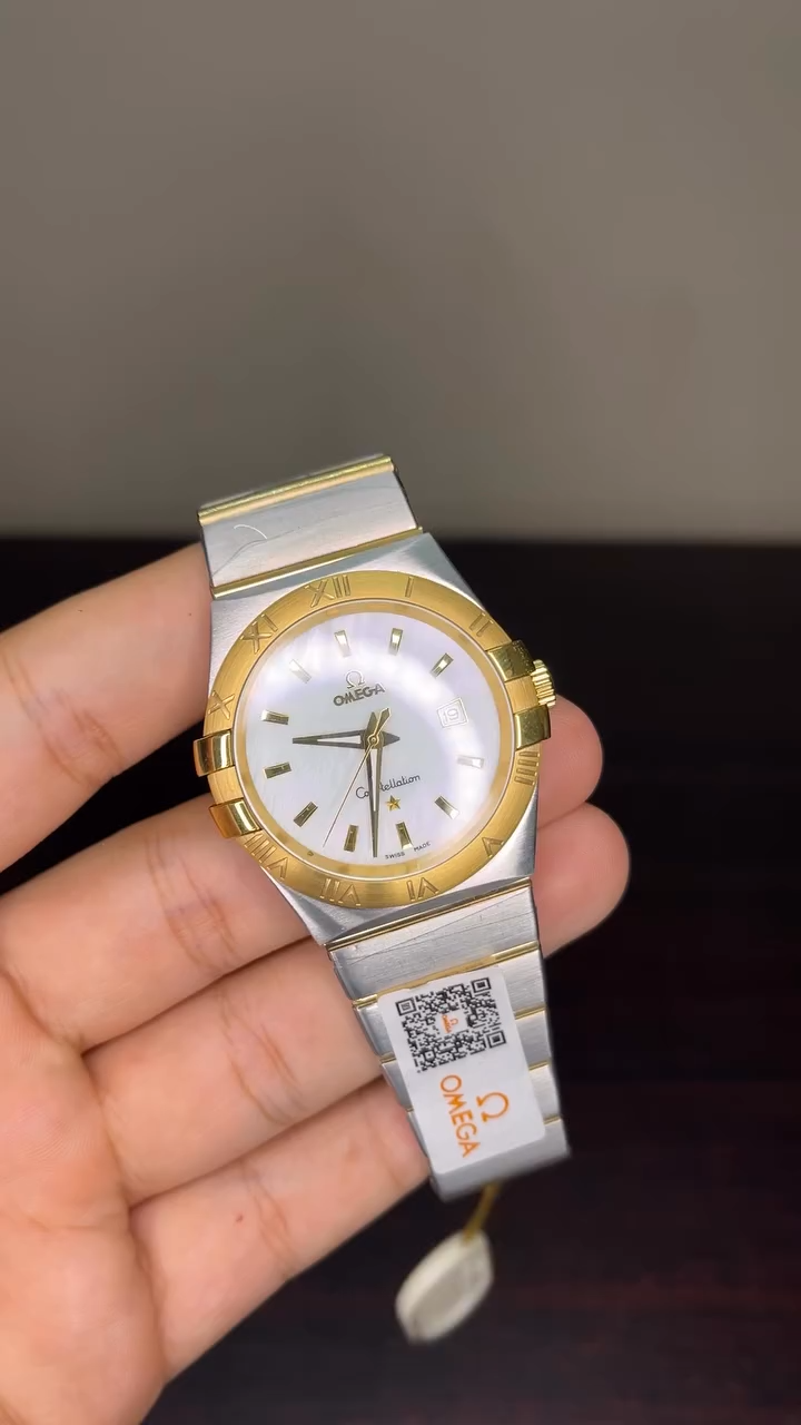 Omega Constellation Mastercopy - Silver Chain White Dial