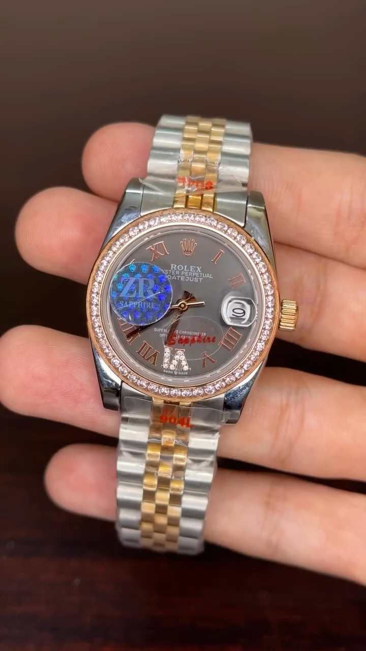 RLX Day-Just Mastercopy - Grey Dial With Two Tone Chain