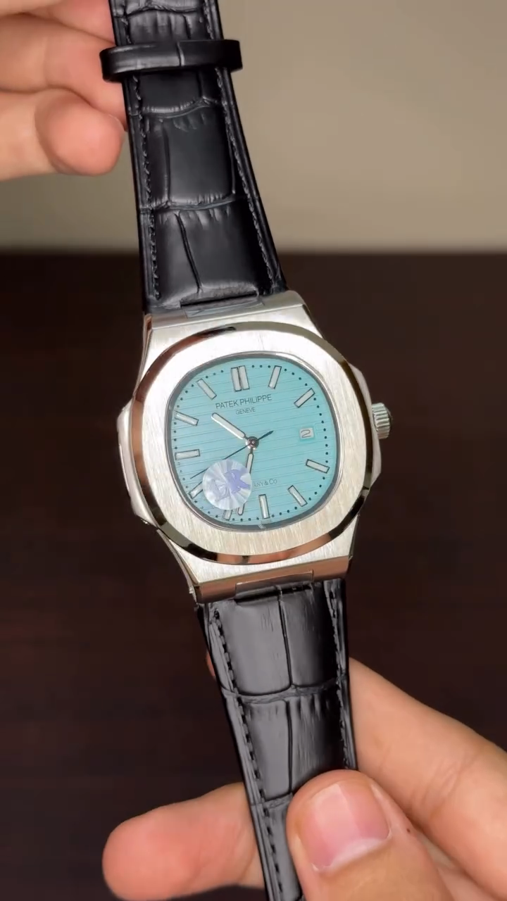 Patek Philippe Nautilus Mastercopy - Tiffany Dial With Silver Bezel