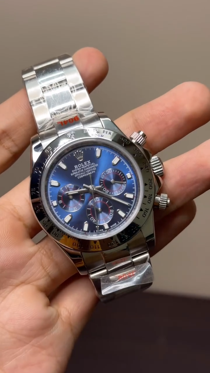 RLX Cosmograph Daytona Mastercopy – Blue & Silver Chronograph