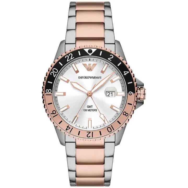 Emporio Armani AR11591 Original Watch - Two Tone Chain White Dial