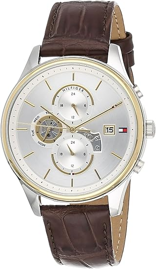 Tommy Hilfigar Original Watches - White Dial & Brown Strap
