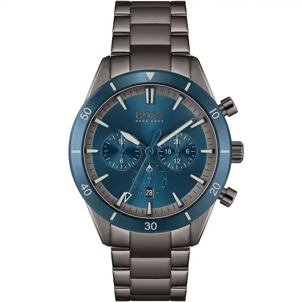 Hugo Boss Driver 1513863 Original Watch - Silver Chain Blue Dial