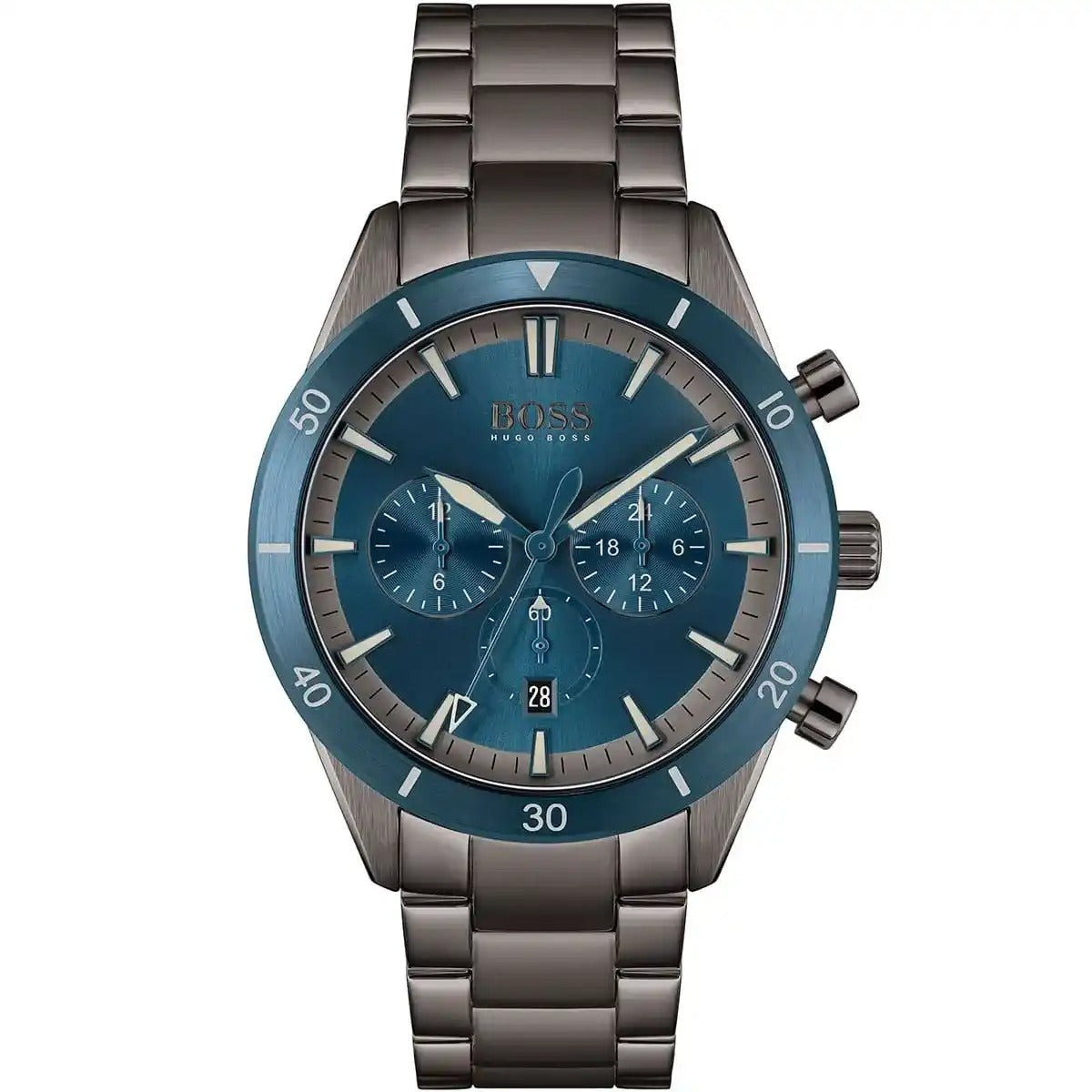 Hugo Boss Driver 1513863 Original Watch - Silver Chain Blue Dial