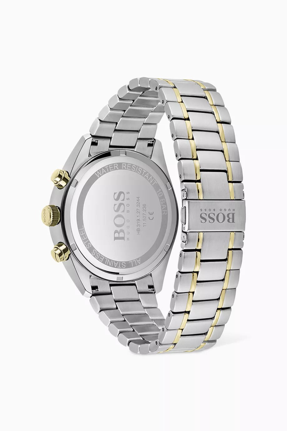 Hugo Boss Champion Chronograph Watch - Two Tone Chain Green Dial
