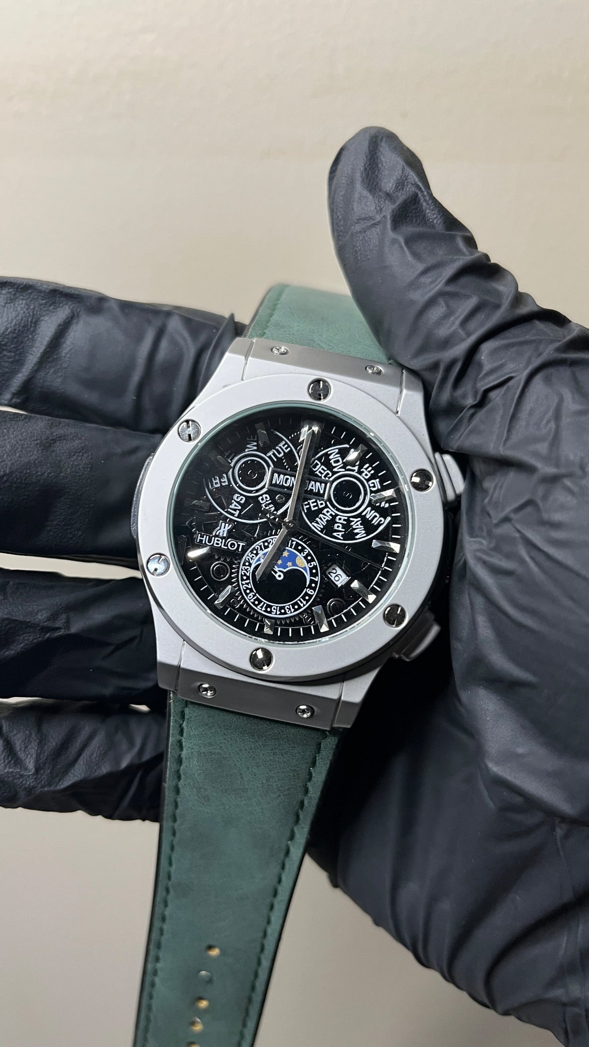 Hublot First Copy | Black Dial Chronograph & Strap
