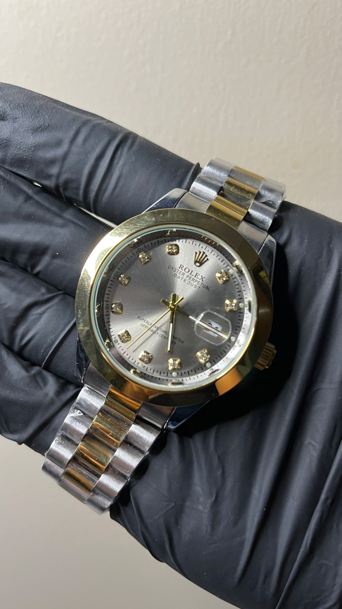 RLX Datejust First Copy | White dial - Two Tone Chain