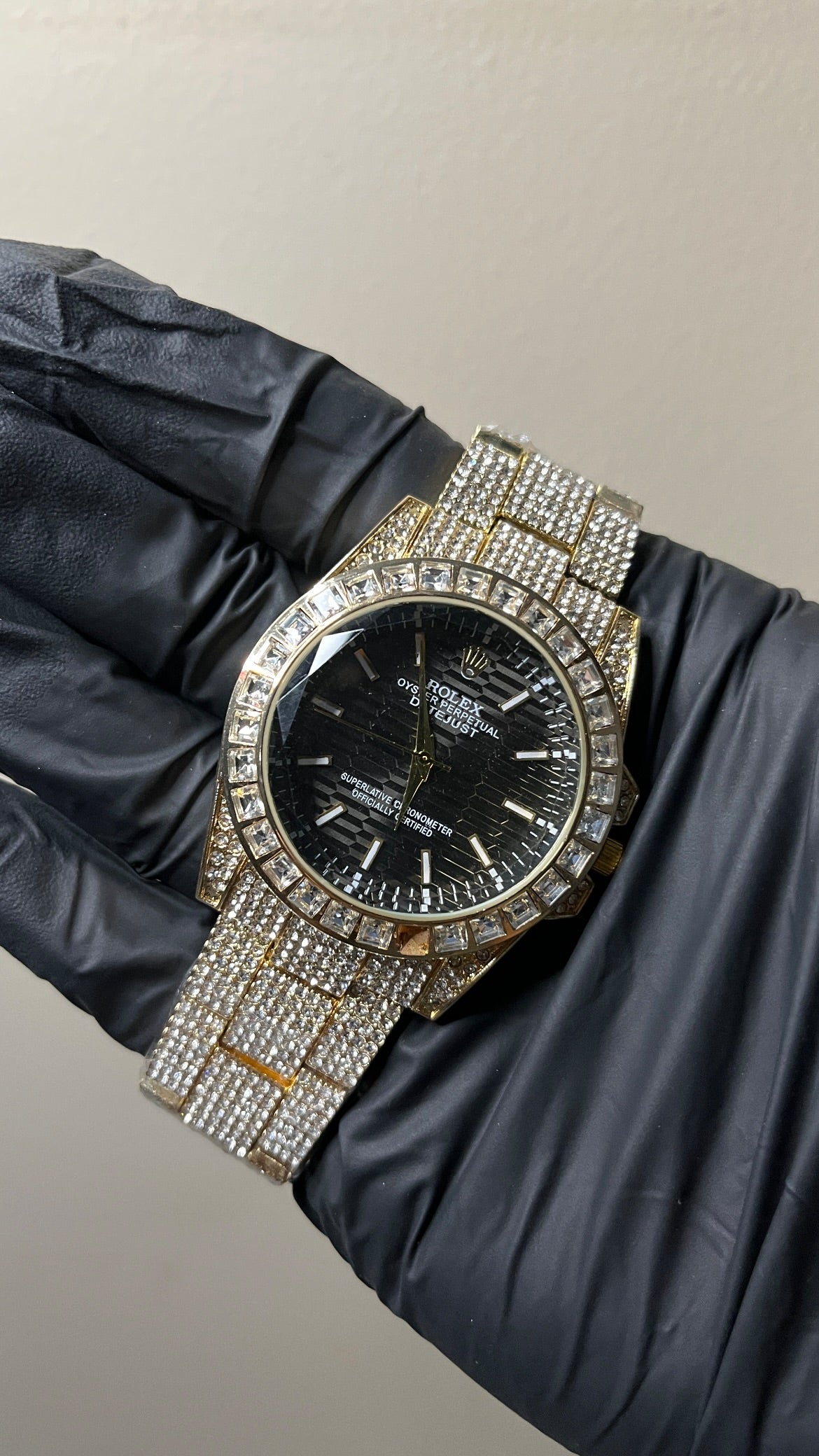 RLX Datejust First Copy | Black dial - Ice