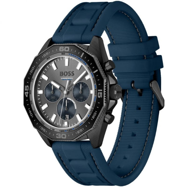 Hugo Boss Original Watch - Grey Dial & Blue Silicon Strap