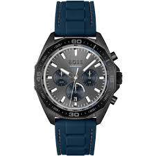 Hugo Boss Original Watch - Grey Dial & Blue Silicon Strap