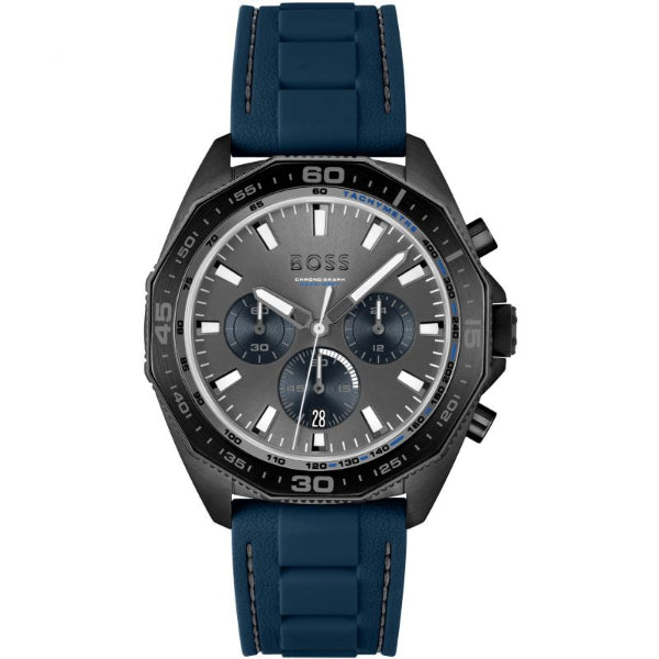 Hugo Boss Original Watch - Grey Dial & Blue Silicon Strap