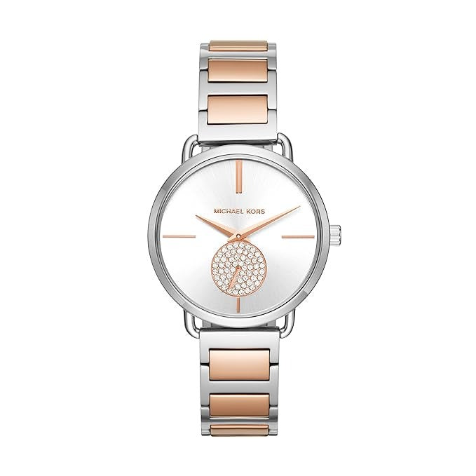 Michael Kors MK3709 Original Watch - Two Tone Chain White Dial