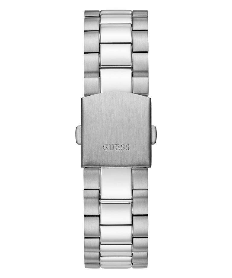 Guess Day-Date Original Watch - Silver Chain Blue Dial