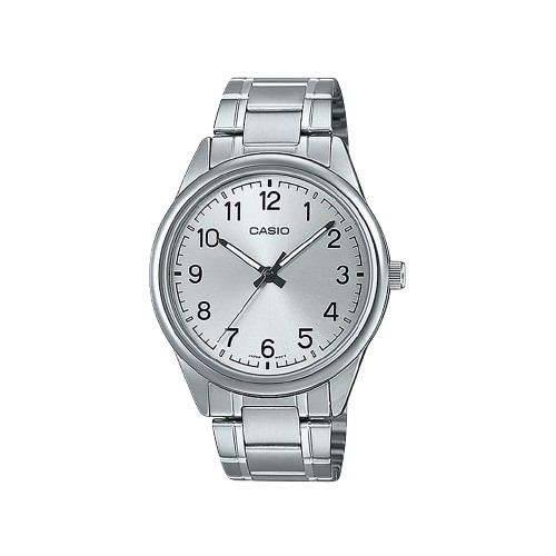 Casio MTP-V005D-7B4 Original Watch - Silver Chain White Dial