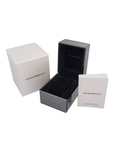 Emporio Armani AR11521 Original Watch - Two Tone Chain With Black Dial