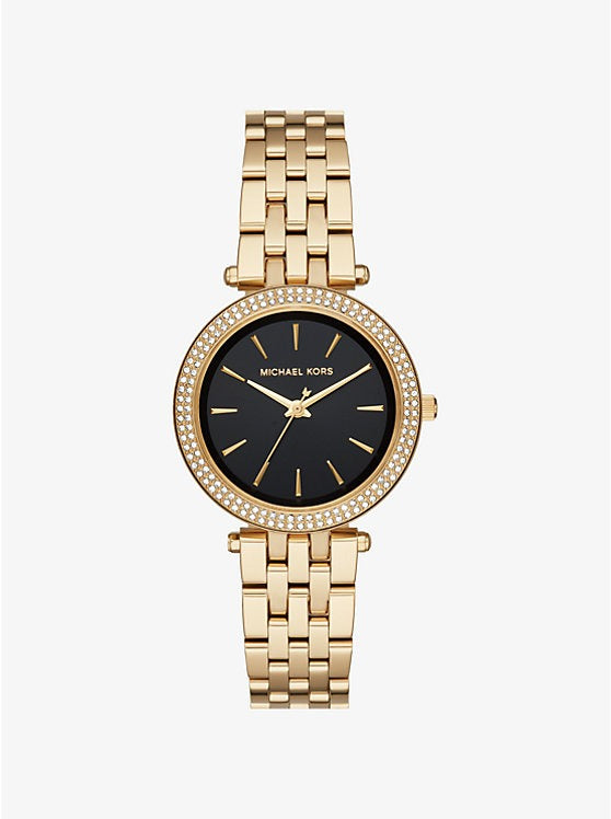 Michael Kors MK3738 Original Watches - Golden Chain Black Dial