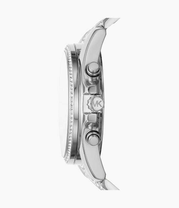Michael Kors MK6728 Original Watch - Silver Chain White Dial