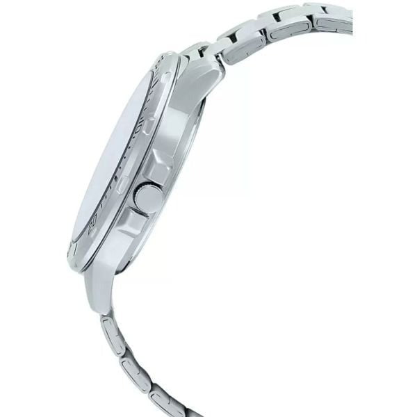 Casio MTP-VD01D-1BVUDF Original Watch - Silver Chain Black Dial