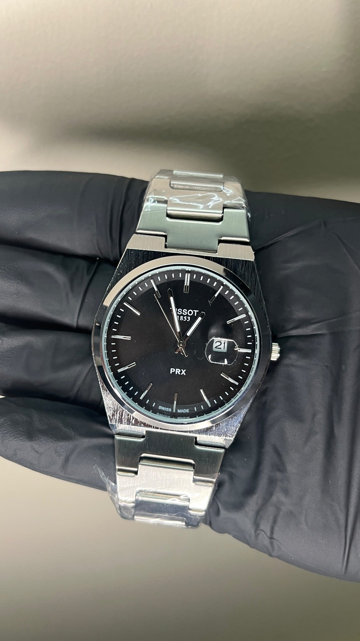 Tissot PRX First Copy - Plain Black Dial