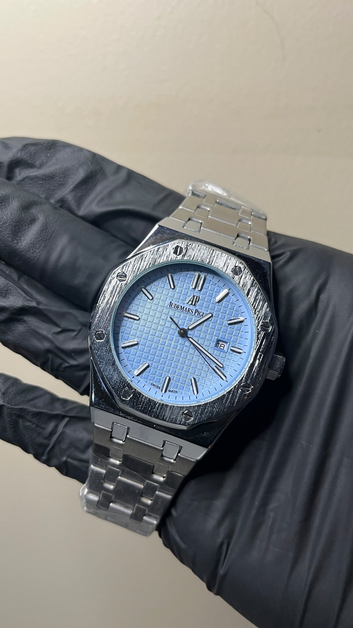 Audemars Piguet First Copy - Ice Blue Waffle Dial