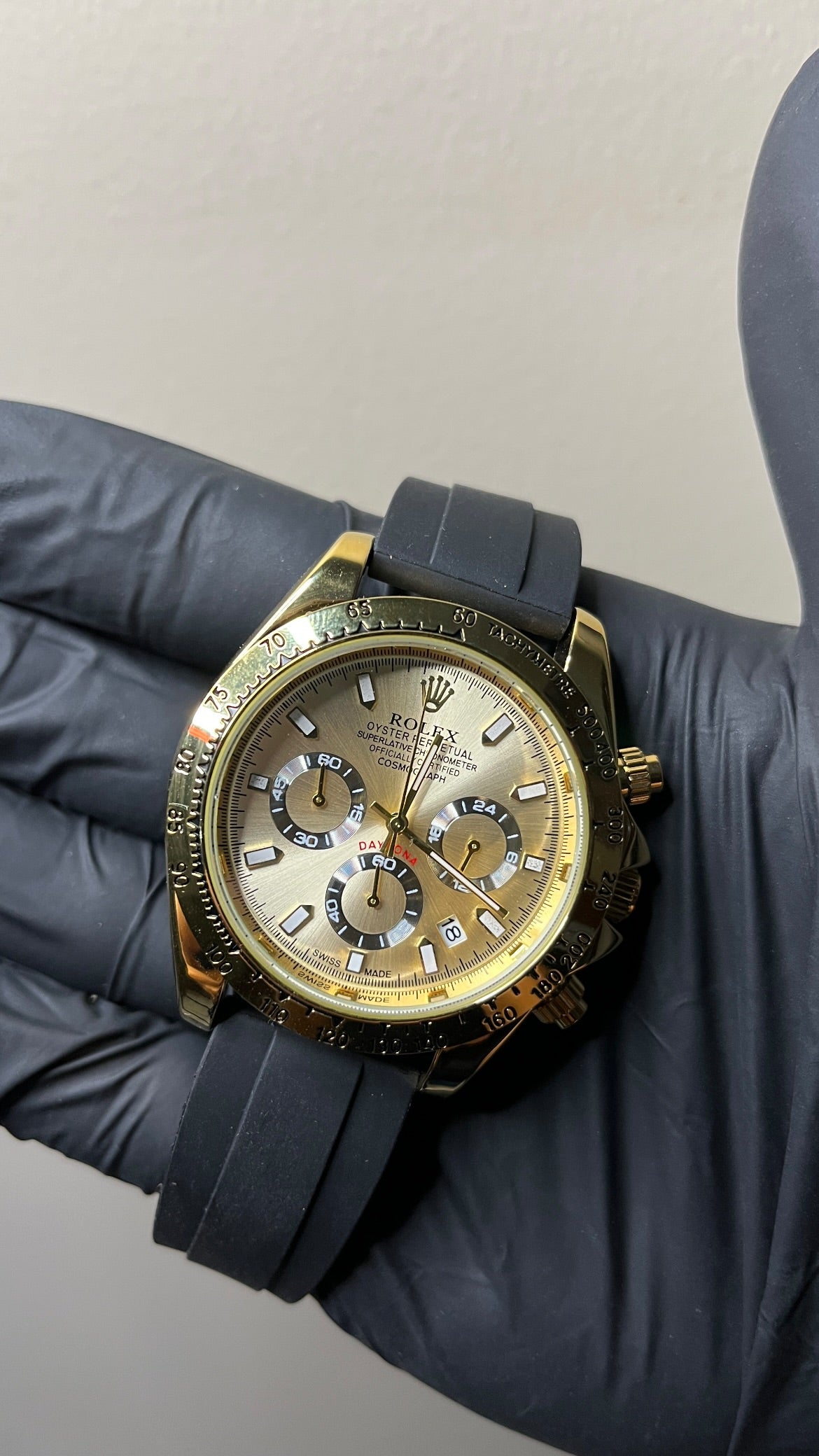 RLX Daytona First copy - Gold Dial