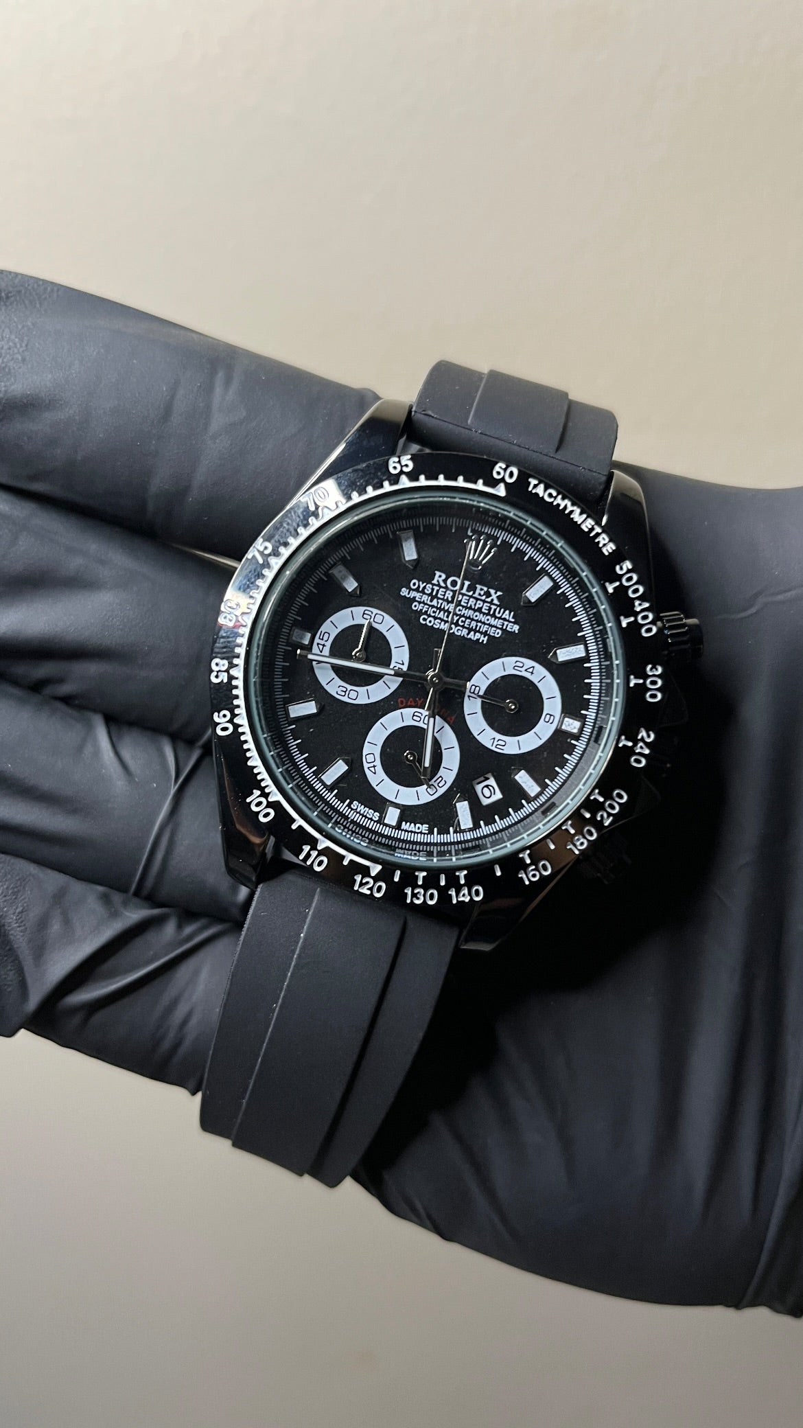 RLX Daytona First copy - Black Dial Black Body