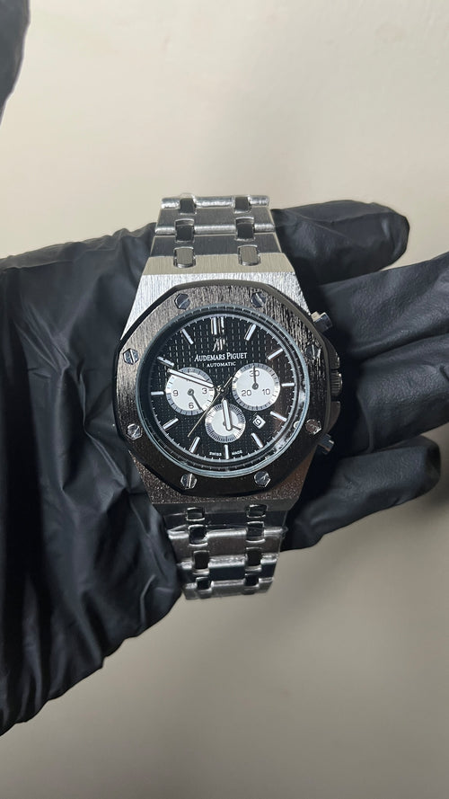 Audemars Piguet First Copy - Black Waffle Dial ( Chronograph Style )