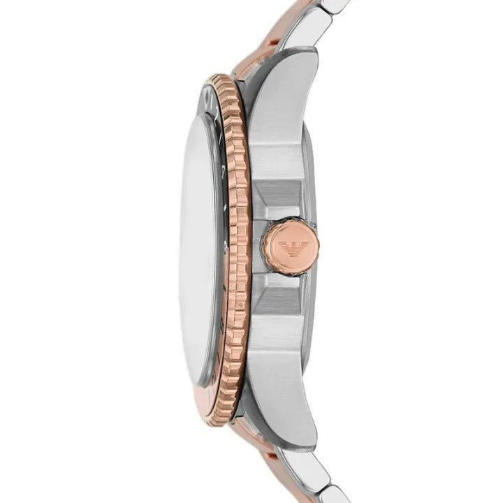 Emporio Armani AR11591 Original Watch - Two Tone Chain White Dial