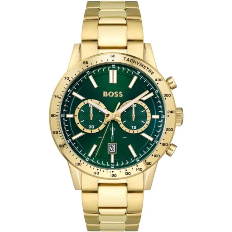 Hugo Boss 1513923 Original Watch - Golden Chain Green Dial