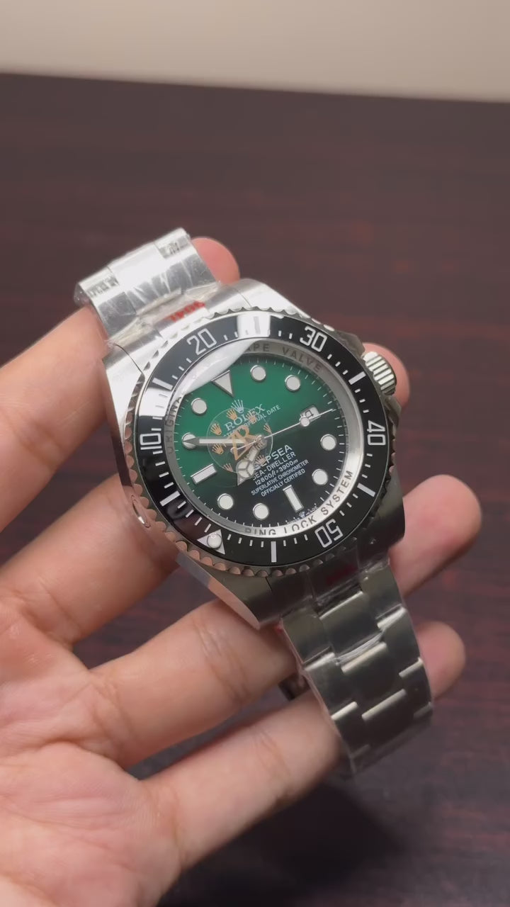 RLX Deepsea Mastercopy - Silver Chain Green Dial