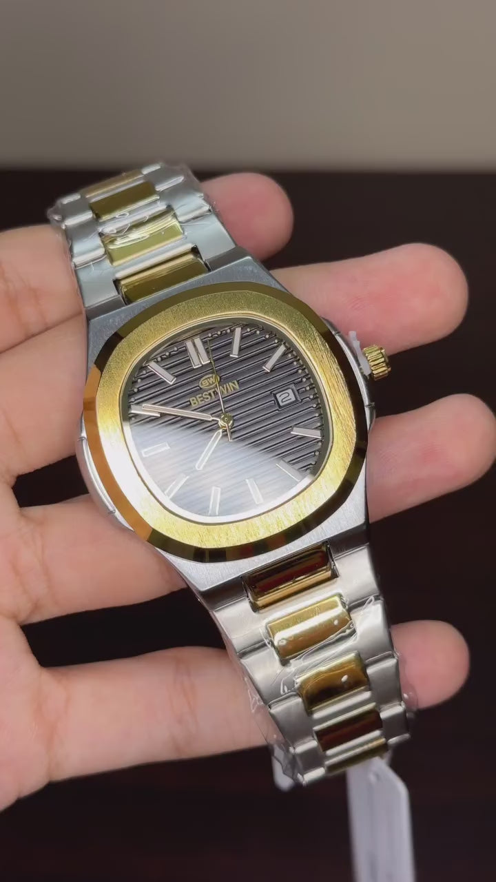 Bestwin - Black Dial Two Tone Chain