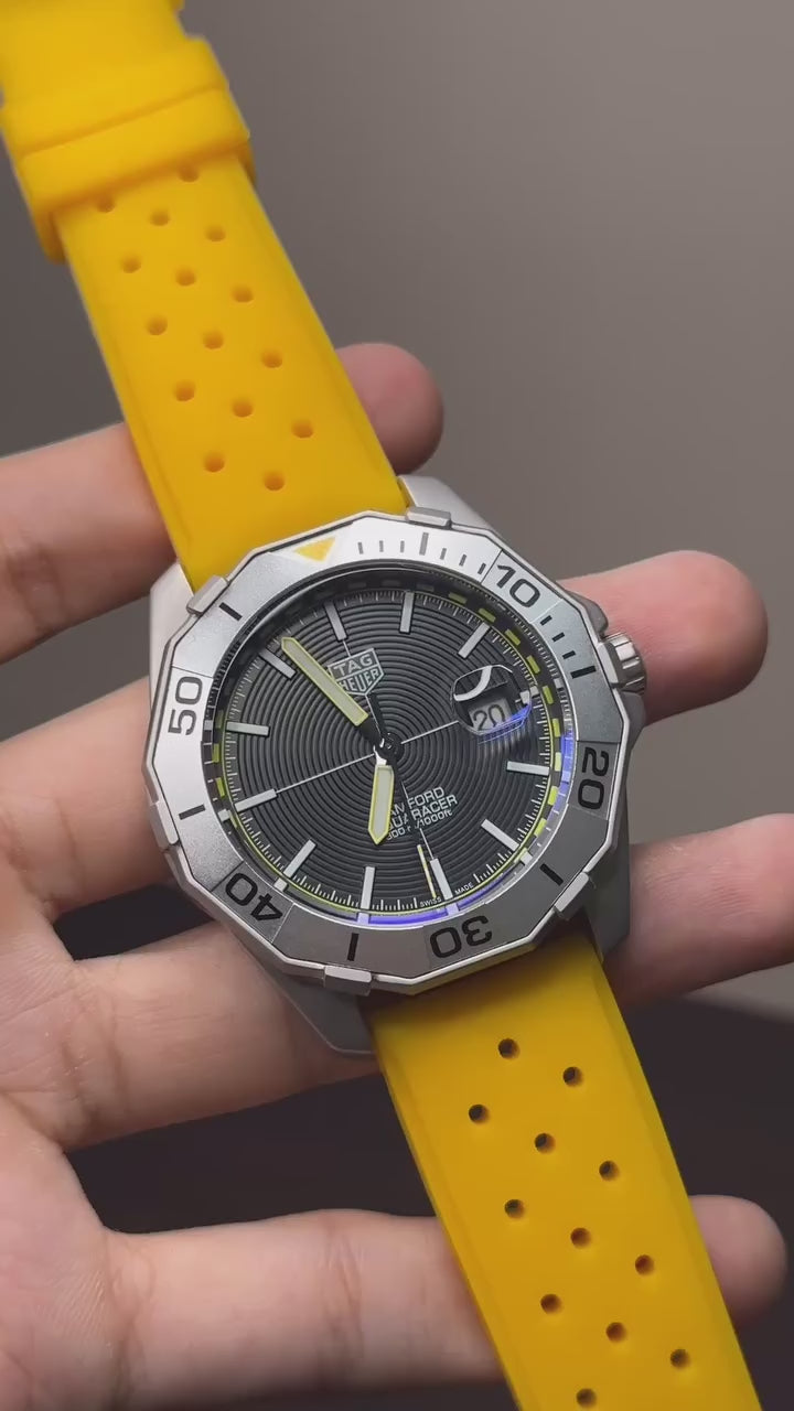 TagHeuer Aqua Racer Mastercopy ( Yellow Strap With Black DIal)