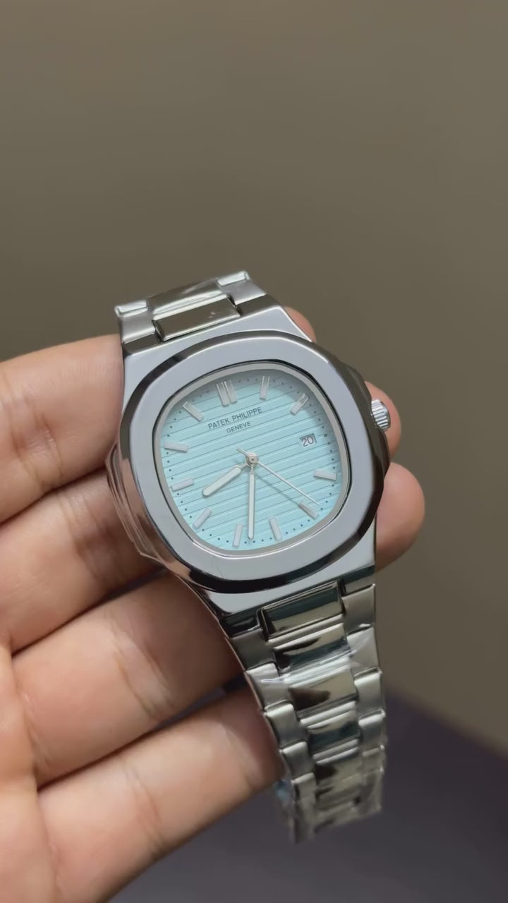 Patek Philippe Nautilus First Copy - Silver Chain With Tiffany Dial
