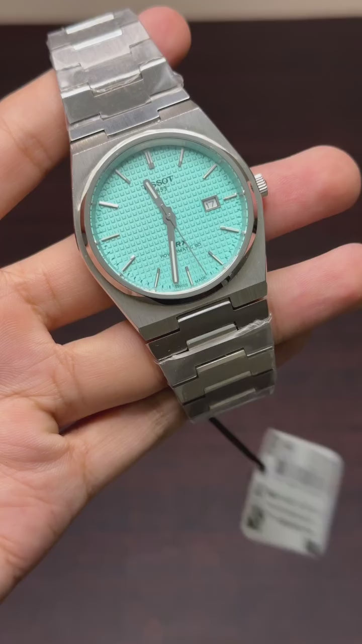 Tissot PRX Mastercopy (Tiffany Waffle Dial & Silver Chain)