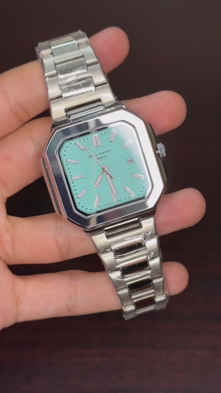 Patek Philippe Cubitus First Copy - Silver Chain With TIffany Dial