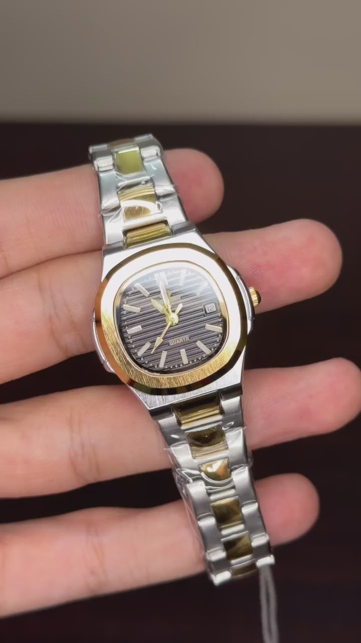 Bestwin - Black Dial Two Tone Chain