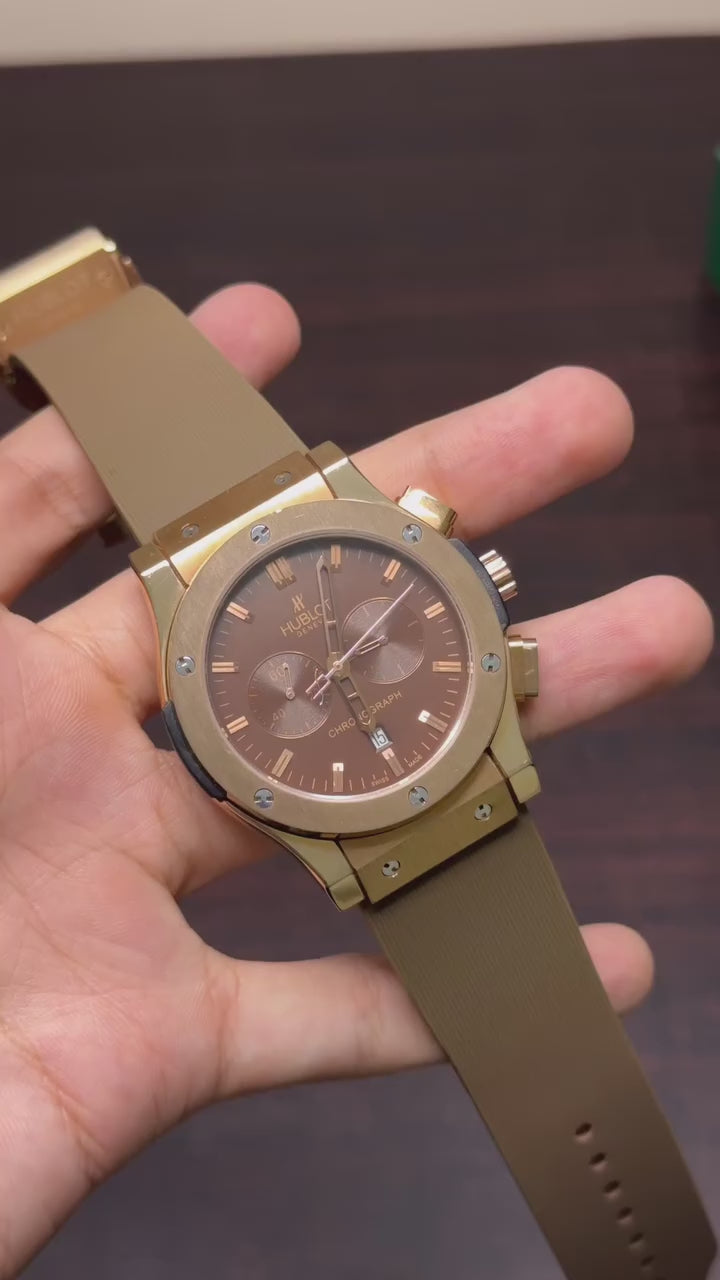 Hublot Classic Fusion Mastercopy - Brown Strap Brown Dial