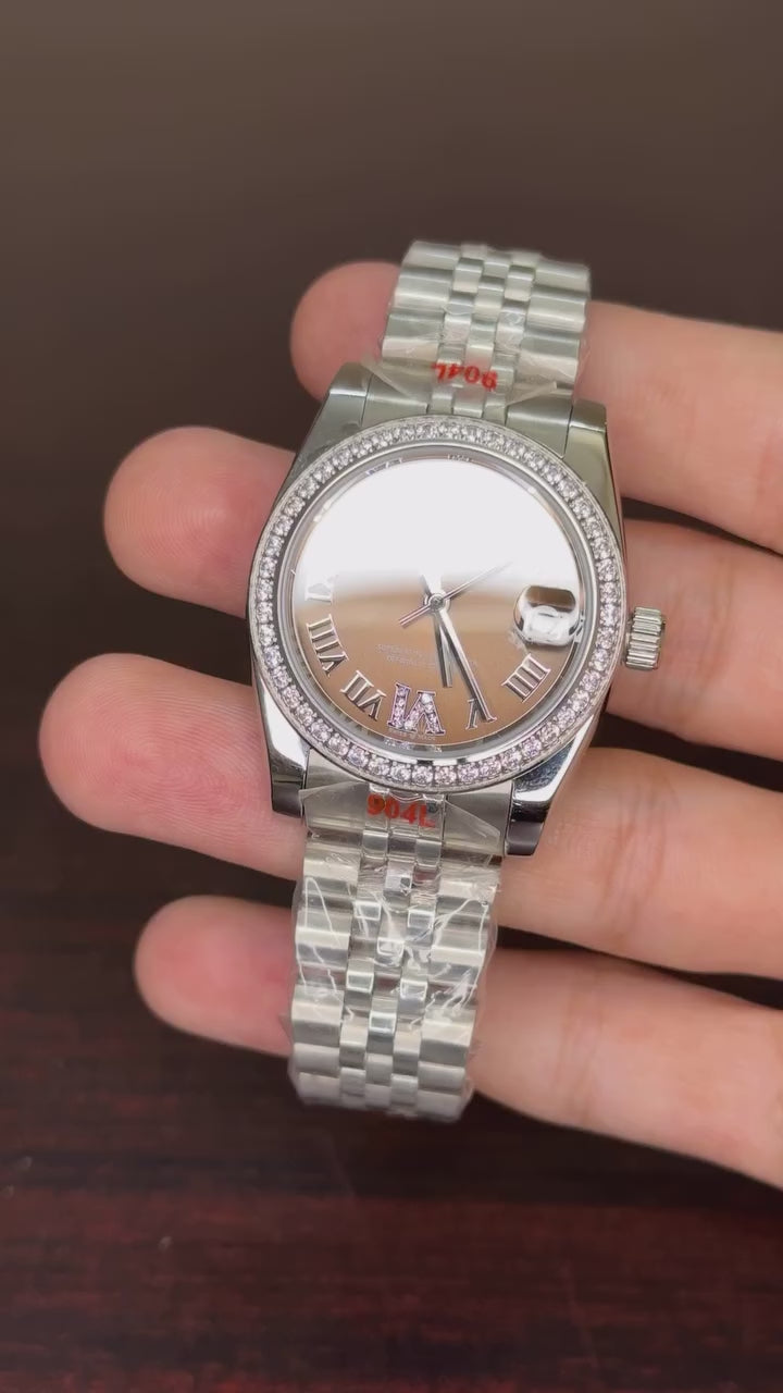 RLX Day-Just Mastercopy - Gold Rose Dial